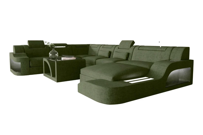 XXL Wohnlandschaft Palermo Stoffsofa