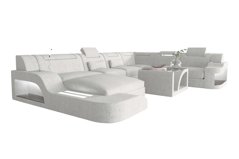 XXL Wohnlandschaft Palermo Stoffsofa