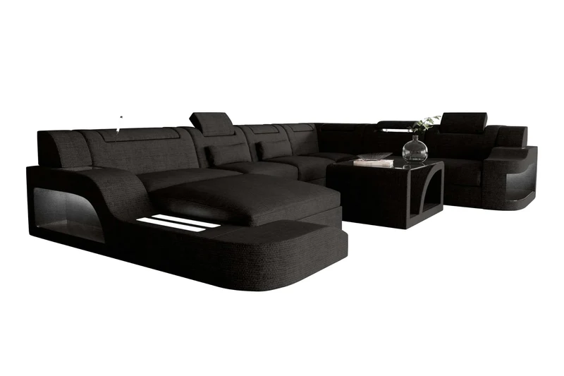 XXL Wohnlandschaft Palermo Stoffsofa