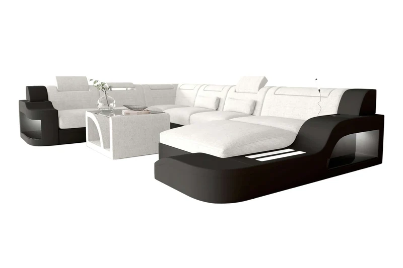 XXL Wohnlandschaft Palermo Stoffsofa