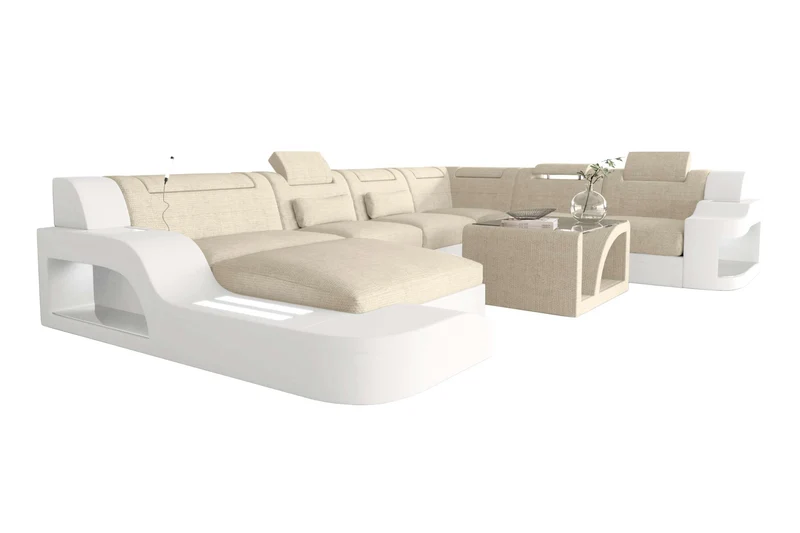 XXL Wohnlandschaft Palermo Stoffsofa