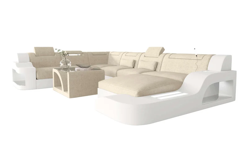XXL Wohnlandschaft Palermo Stoffsofa