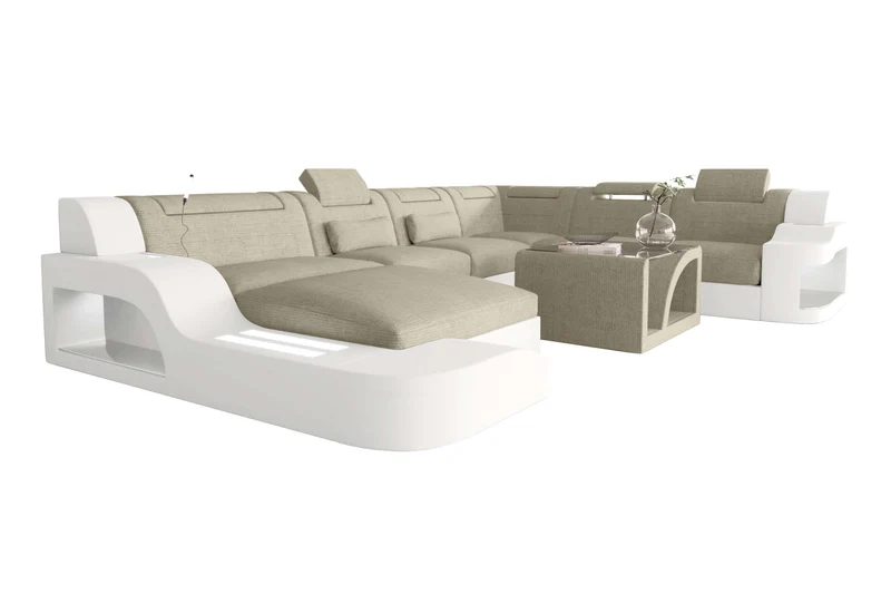 XXL Wohnlandschaft Palermo Stoffsofa