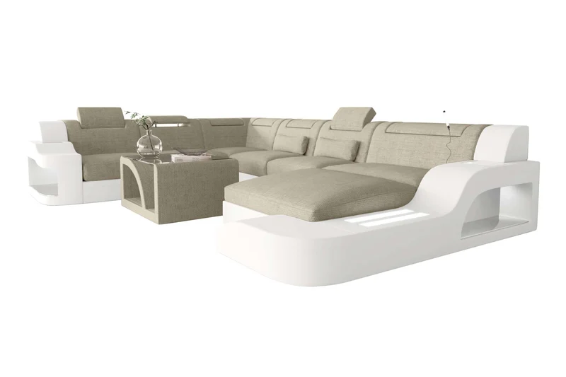 XXL Wohnlandschaft Palermo Stoffsofa