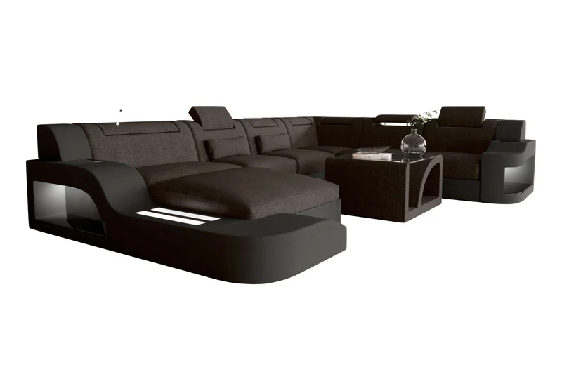 XXL Wohnlandschaft Palermo Stoffsofa