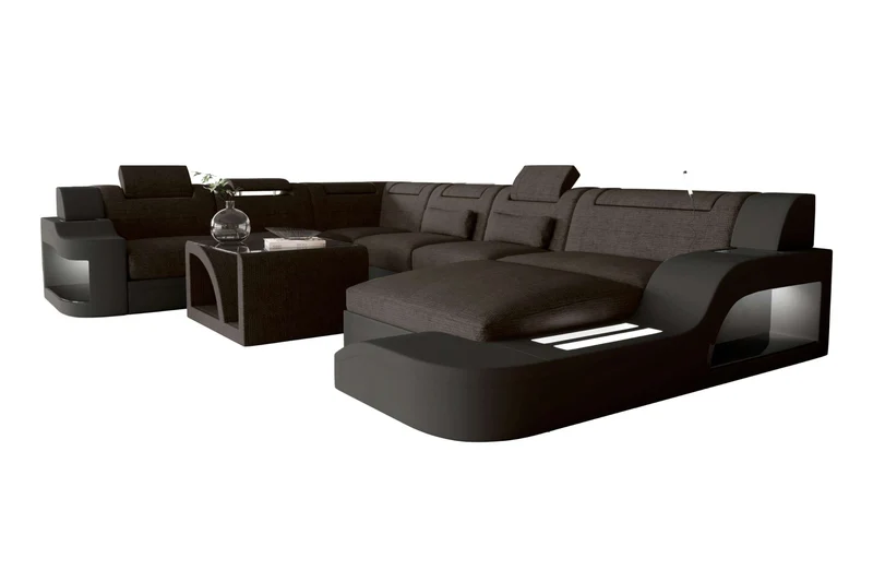 XXL Wohnlandschaft Palermo Stoffsofa