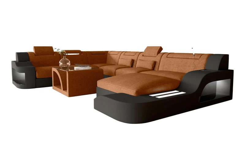XXL Wohnlandschaft Palermo Stoffsofa