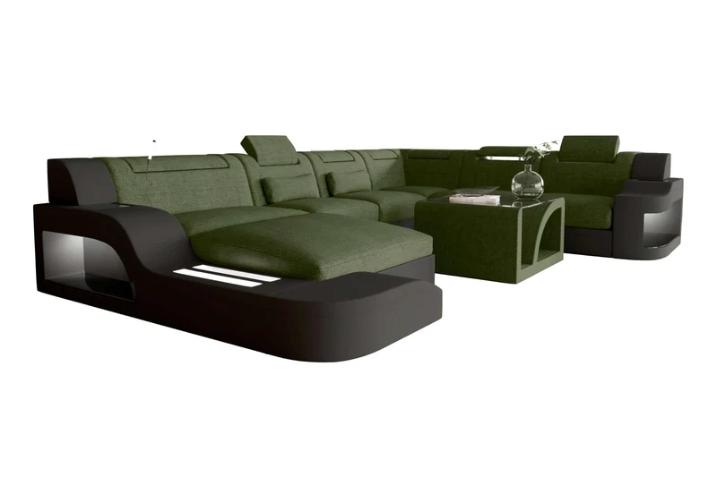 XXL Wohnlandschaft Palermo Stoffsofa