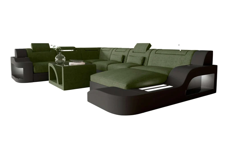 XXL Wohnlandschaft Palermo Stoffsofa