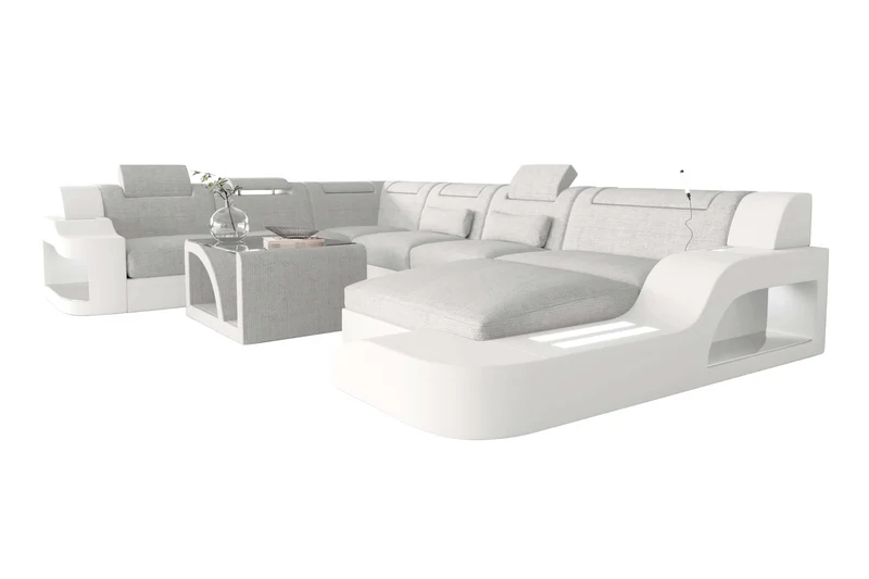 XXL Wohnlandschaft Palermo Stoffsofa