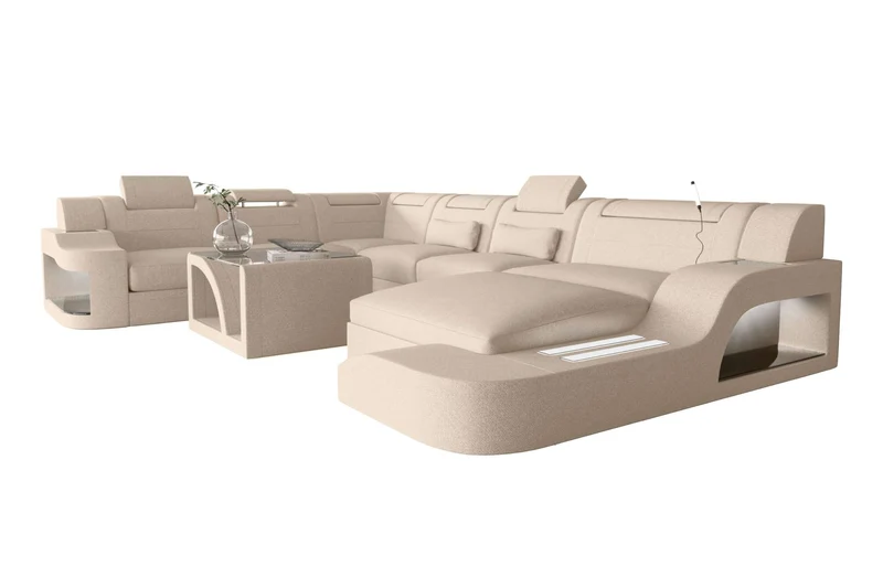 XXL Wohnlandschaft Palermo Stoffsofa