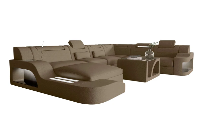 XXL Wohnlandschaft Palermo Stoffsofa