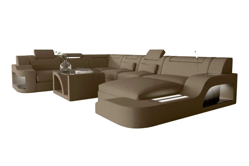 XXL Wohnlandschaft Palermo Stoffsofa