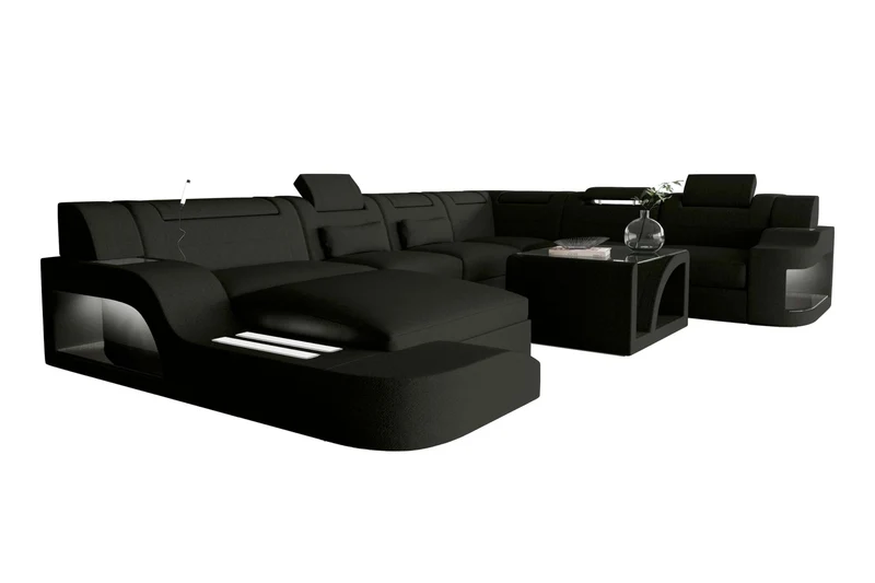 XXL Wohnlandschaft Palermo Stoffsofa