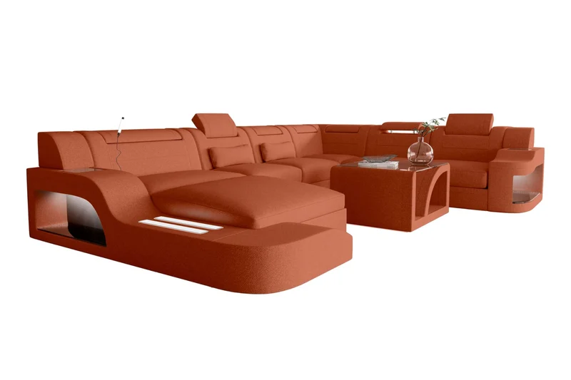 XXL Wohnlandschaft Palermo Stoffsofa