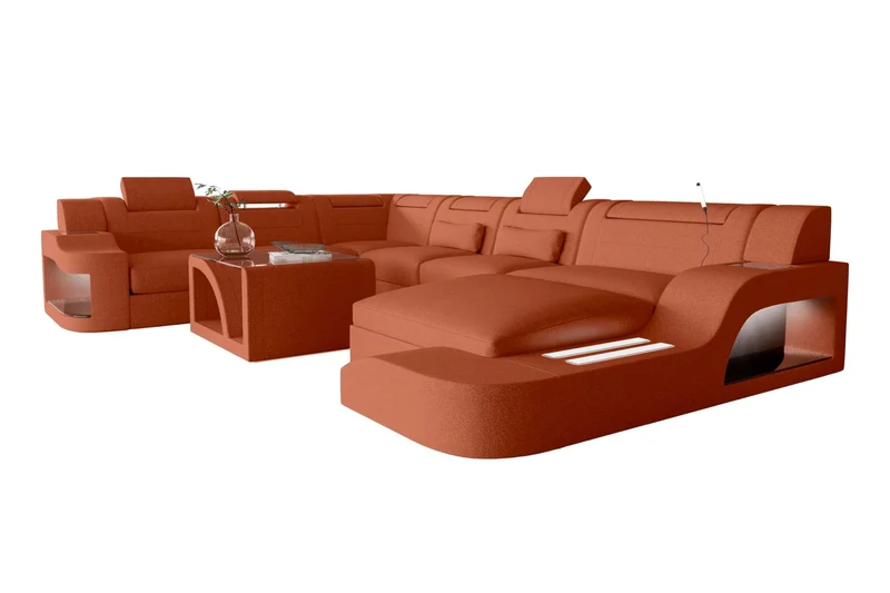 XXL Wohnlandschaft Palermo Stoffsofa