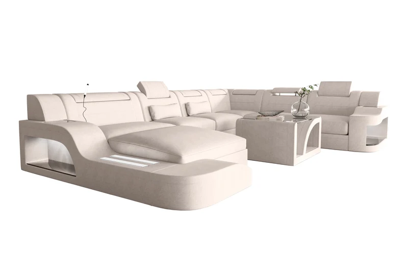 XXL Wohnlandschaft Palermo Stoffsofa