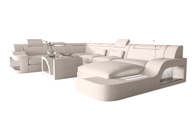 XXL Wohnlandschaft Palermo Stoffsofa