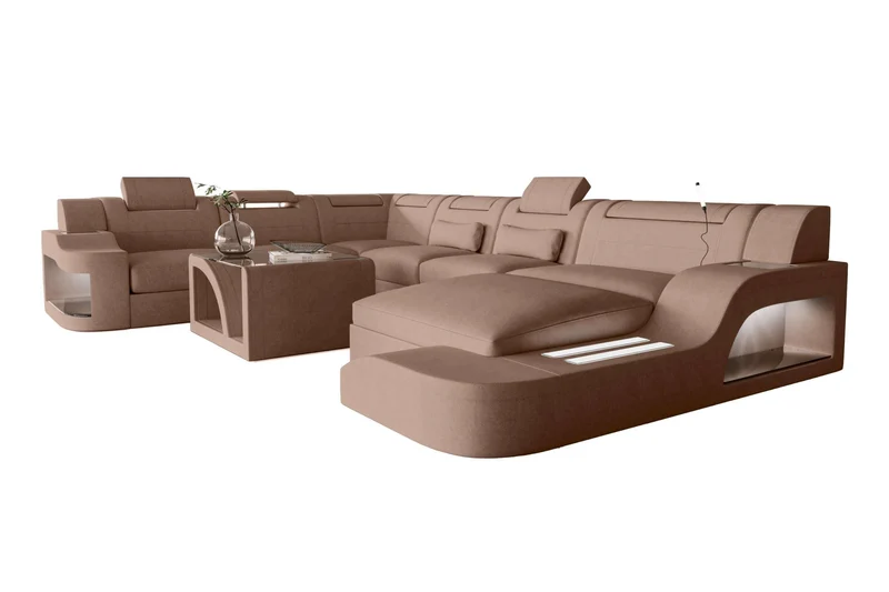 XXL Wohnlandschaft Palermo Stoffsofa
