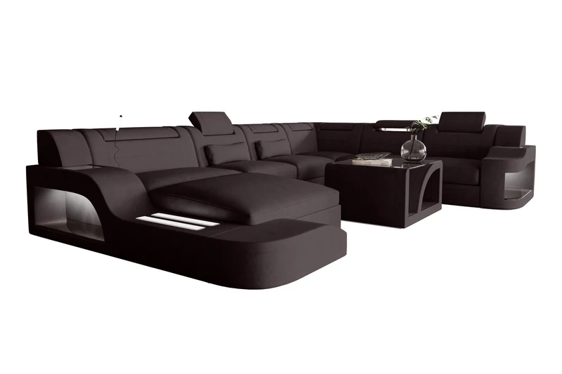 XXL Wohnlandschaft Palermo Stoffsofa