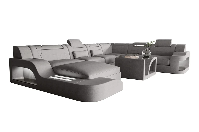 XXL Wohnlandschaft Palermo Stoffsofa