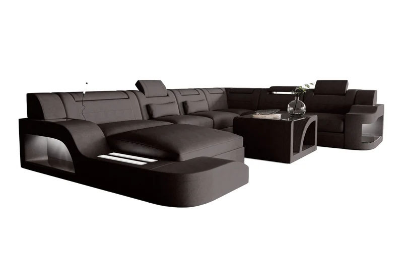 XXL Wohnlandschaft Palermo Stoffsofa