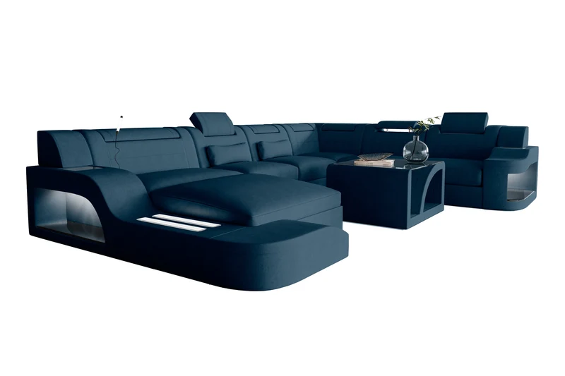 XXL Wohnlandschaft Palermo Stoffsofa