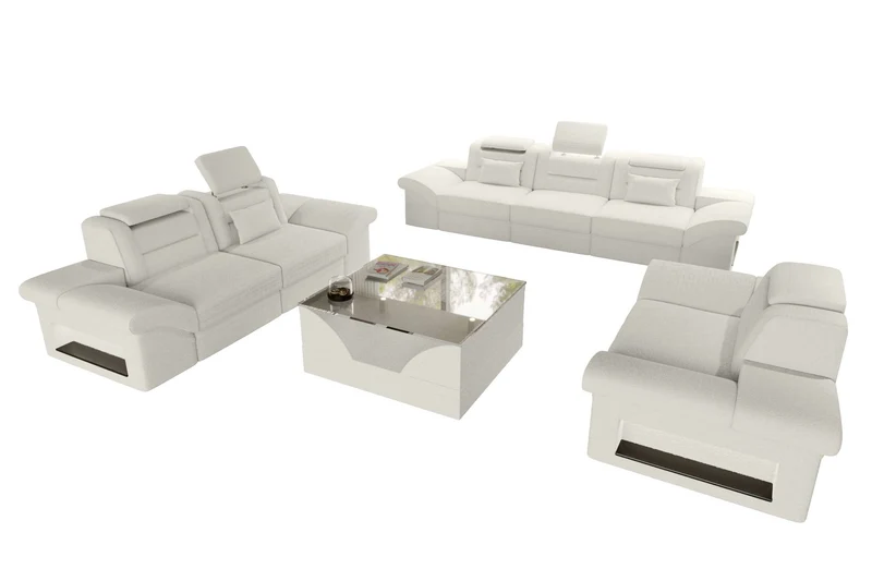 Polster-Sofagarnitur Monza, 3-Sitzer, 2-Sitzer und Sessel