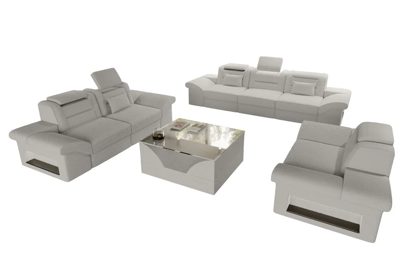 Polster-Sofagarnitur Monza, 3-Sitzer, 2-Sitzer und Sessel
