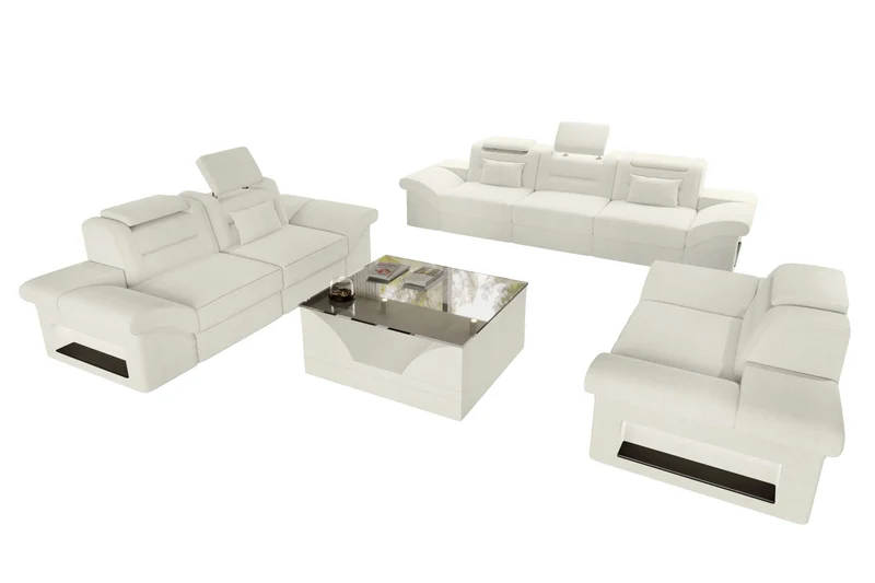 Polster-Sofagarnitur Monza, 3-Sitzer, 2-Sitzer und Sessel