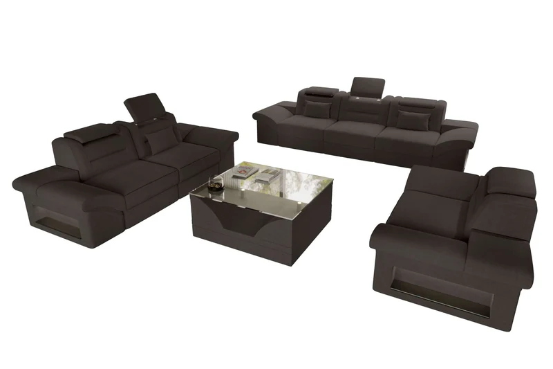 Polster-Sofagarnitur Monza, 3-Sitzer, 2-Sitzer und Sessel