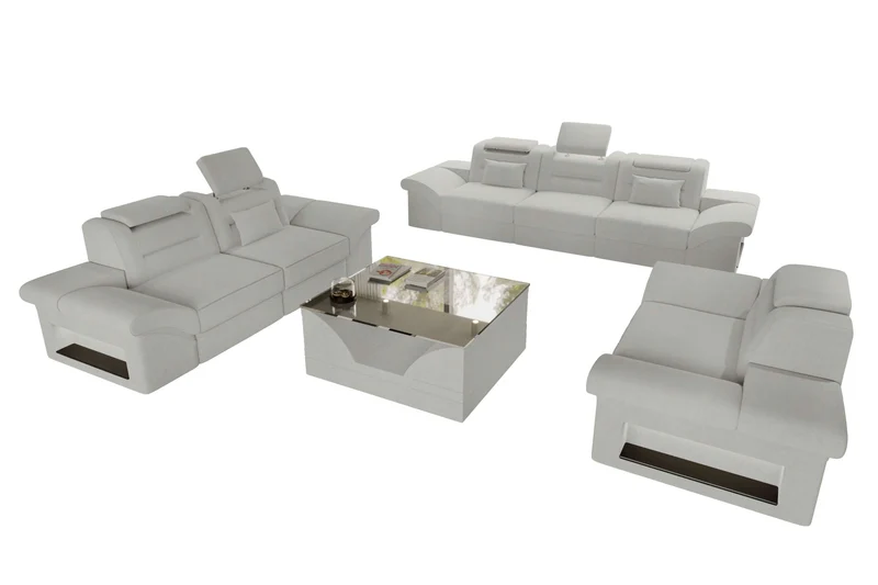 Polster-Sofagarnitur Monza, 3-Sitzer, 2-Sitzer und Sessel