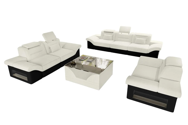 Polster-Sofagarnitur Monza, 3-Sitzer, 2-Sitzer und Sessel