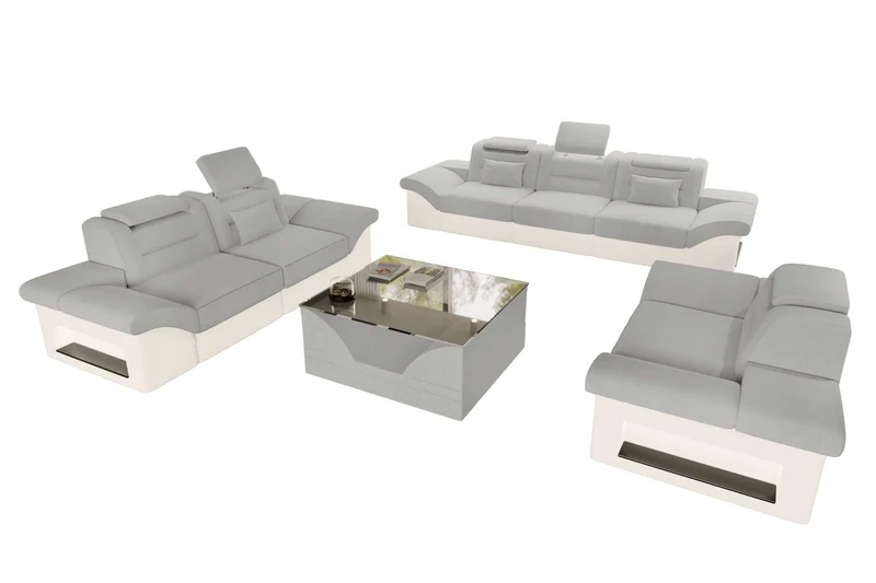 Polster-Sofagarnitur Monza, 3-Sitzer, 2-Sitzer und Sessel