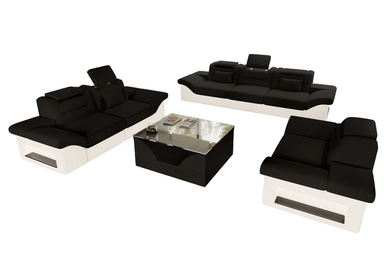 Polster-Sofagarnitur Monza, 3-Sitzer, 2-Sitzer und Sessel