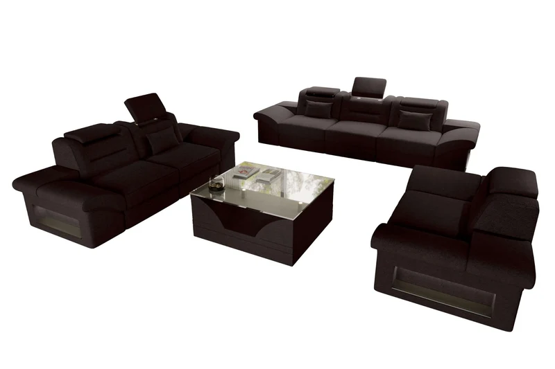 Polster-Sofagarnitur Monza, 3-Sitzer, 2-Sitzer und Sessel