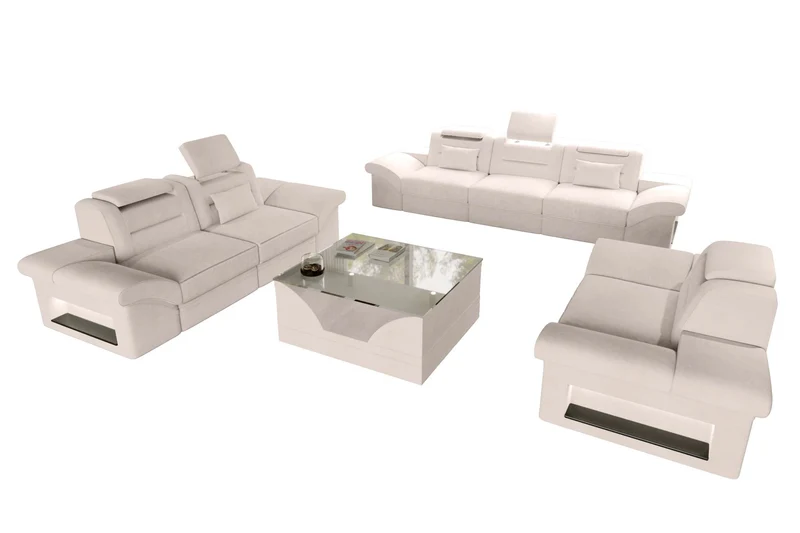 Polster-Sofagarnitur Monza, 3-Sitzer, 2-Sitzer und Sessel