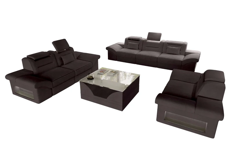 Polster-Sofagarnitur Monza, 3-Sitzer, 2-Sitzer und Sessel