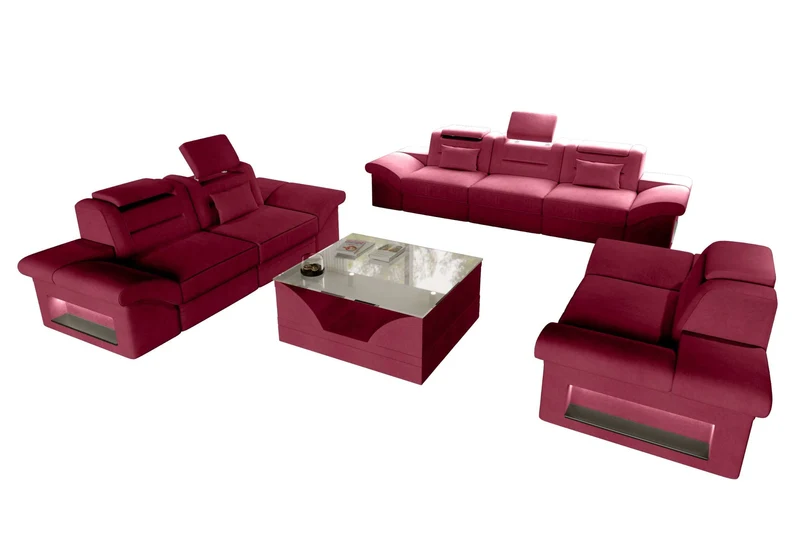 Polster-Sofagarnitur Monza, 3-Sitzer, 2-Sitzer und Sessel