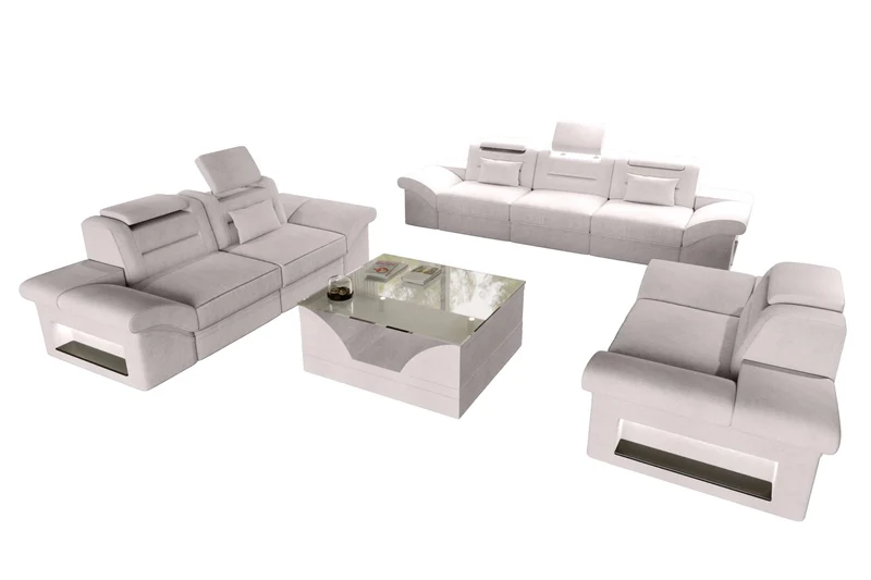 Polster-Sofagarnitur Monza, 3-Sitzer, 2-Sitzer und Sessel