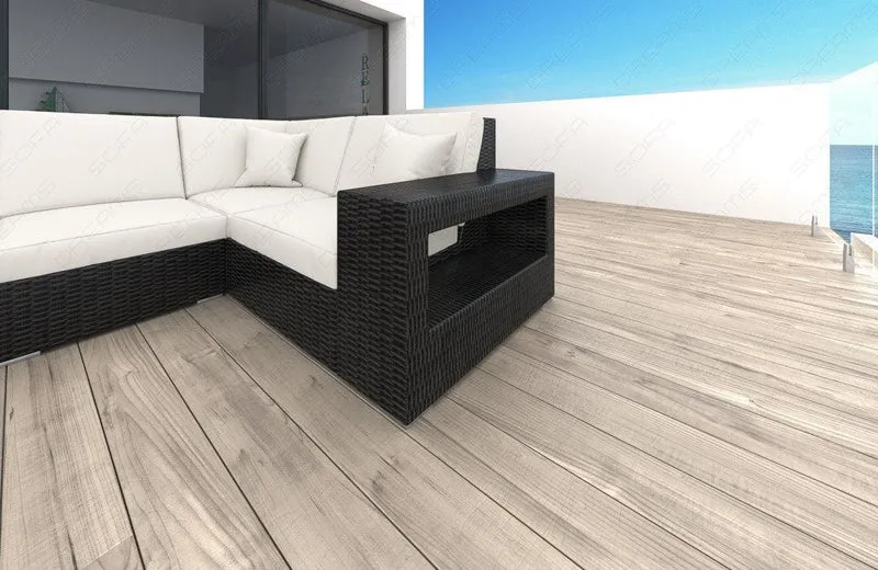 Rattan Wohnlandschaft Messana U-Form Creme