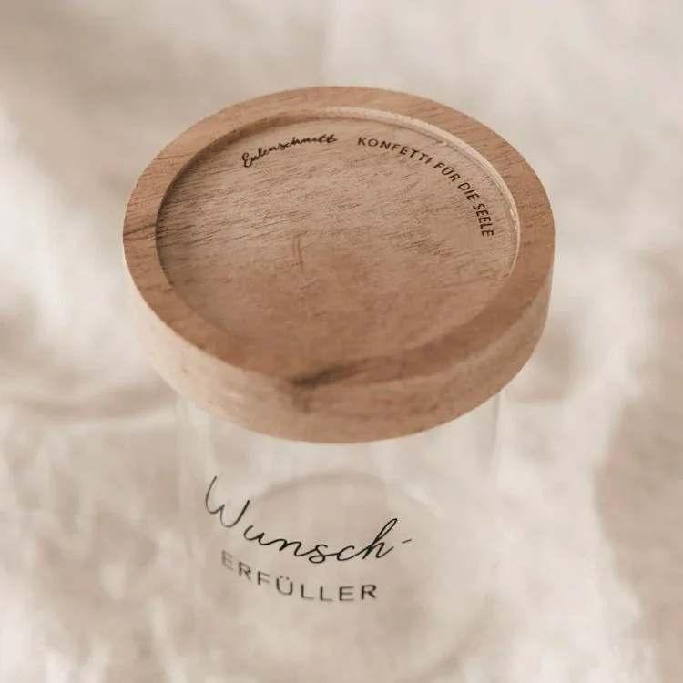 Eulenschnitt Mini Vorratsglas Wunscherfüller schwarz