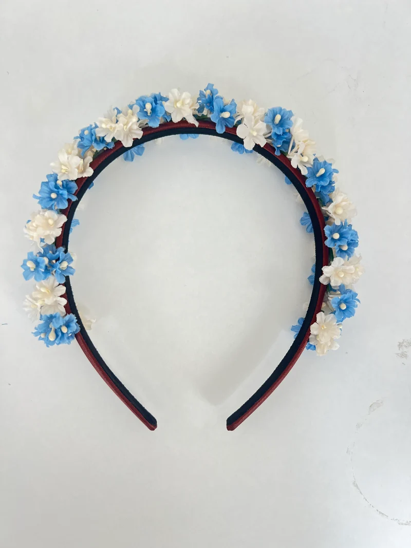 Blumen Haarreif Himmelblau Vergissmeinnicht