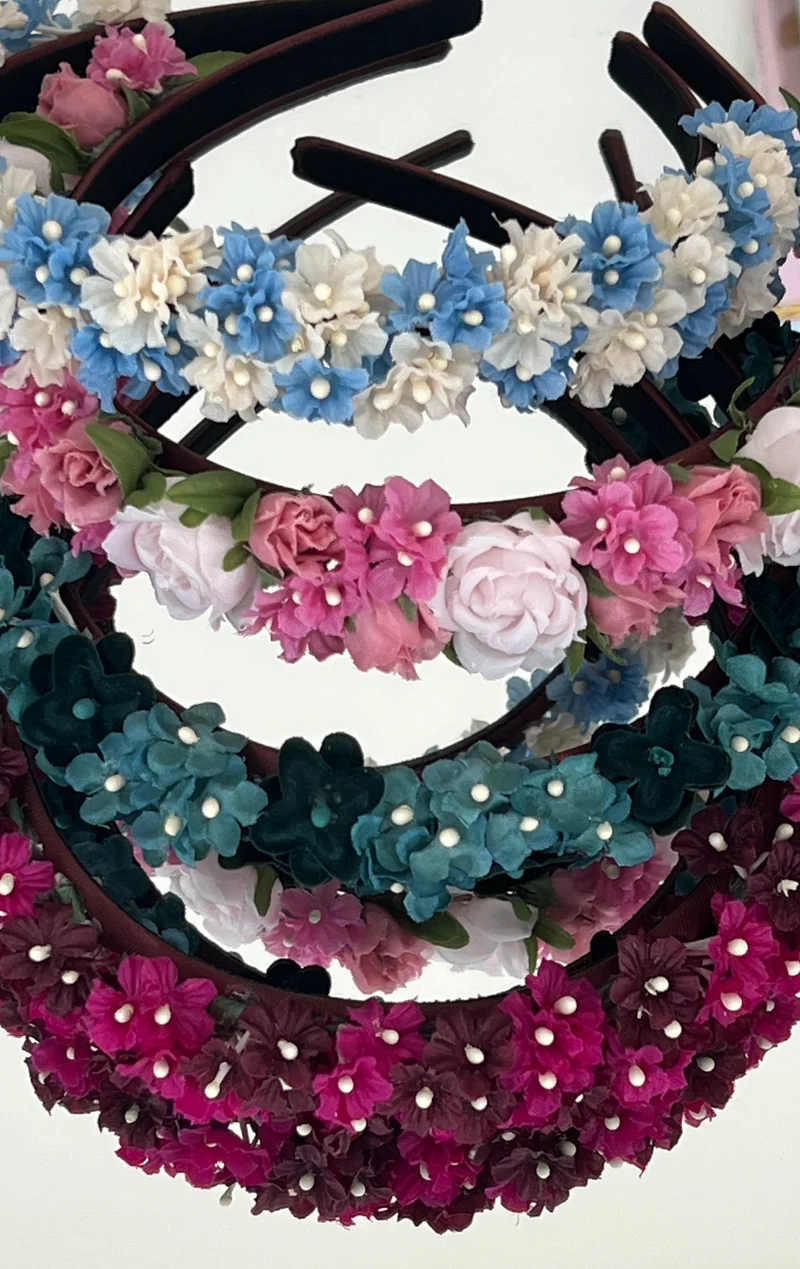 Blumen Haarreif Himmelblau Vergissmeinnicht