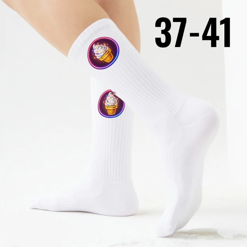 epicsocks Neon Fast Food Fiesta Softeis Socken in 37-41 im Paar