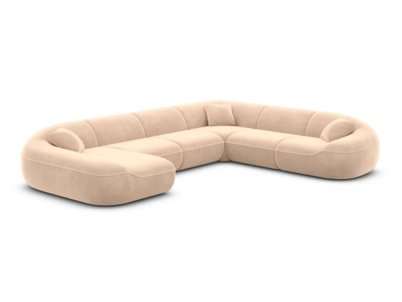 XXL Stoff Wohnlandschaft Solmare U-Form