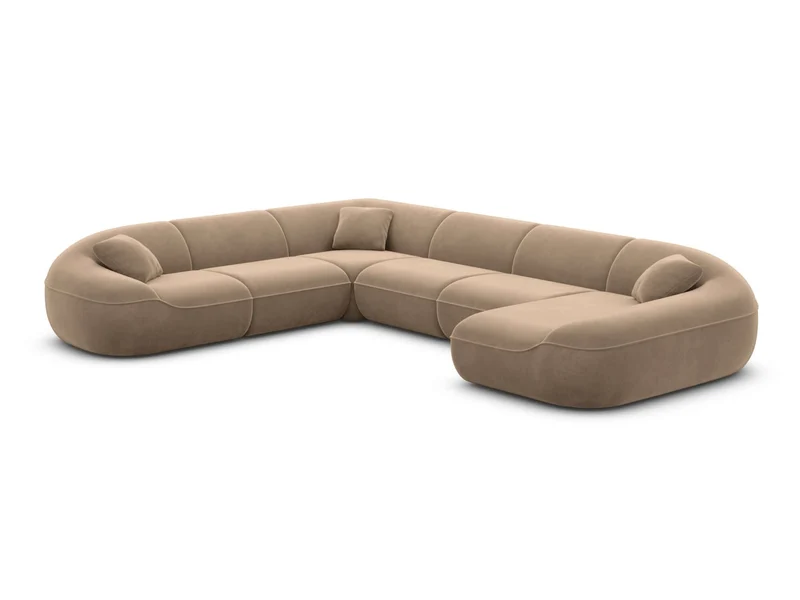 XXL Stoff Wohnlandschaft Solmare U-Form