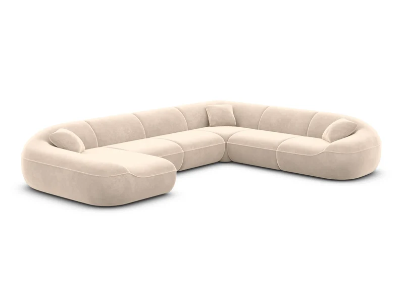 XXL Stoff Wohnlandschaft Solmare U-Form