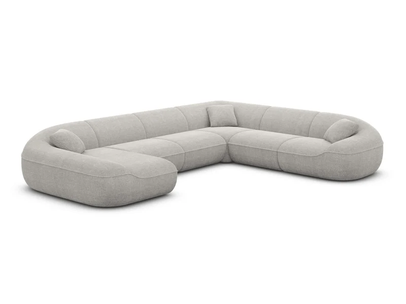 XXL Stoff Wohnlandschaft Solmare U-Form