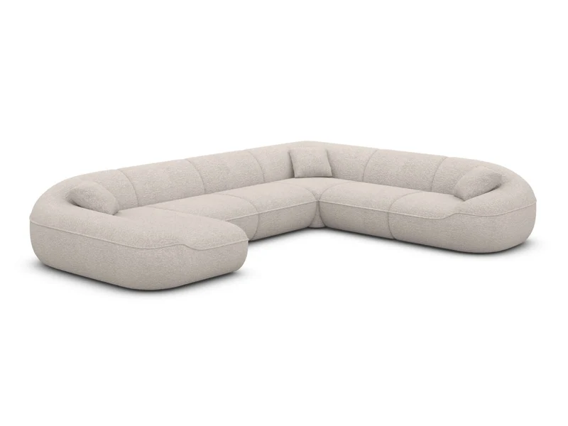 XXL Stoff Wohnlandschaft Solmare U-Form